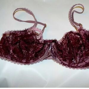 Victorias Secret very sexy balconette bra 34b burgundy/pink